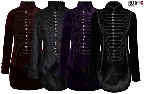 Damen samt gothic frack - damen,