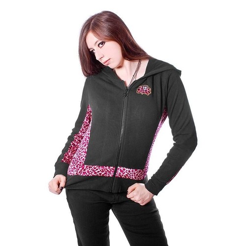 Hoodie damen schwarz mit leo - damen,
